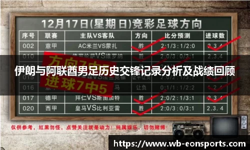 伊朗与阿联酋男足历史交锋记录分析及战绩回顾